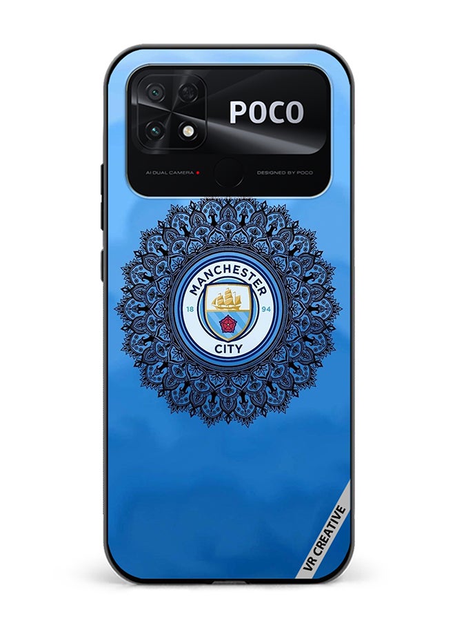VR CREATIVE Protective Case Cover For Xiaomi Poco C40 Man City Design Multicolour - Image 1