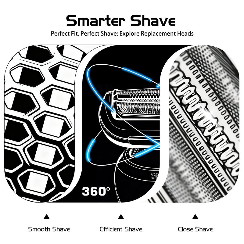 Pinkind 73S Series 7 New Generation Shaver Replacement Head for Braun S7 Electric Shavers - Compatible with Braun Shaving Razor Model 7020s, 7025s, 7027 cs, 7071cc, 7075cc, 7085cc - Image 2