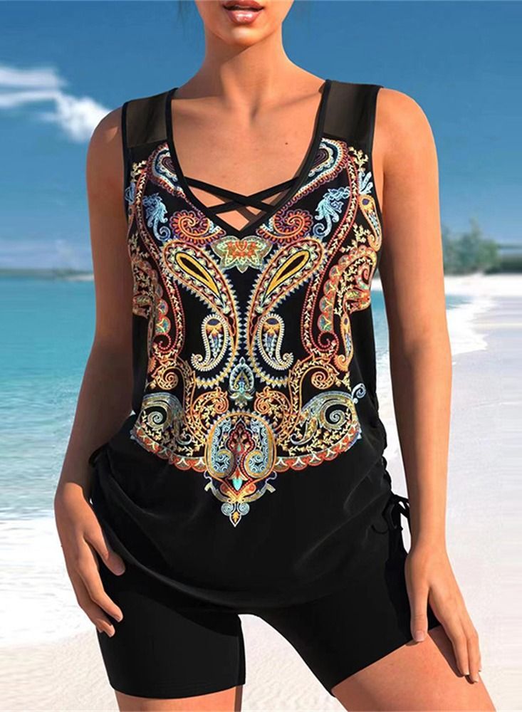 Loquat 2 Piece Boxer Swimsuit Beach Bikini  - Image 1