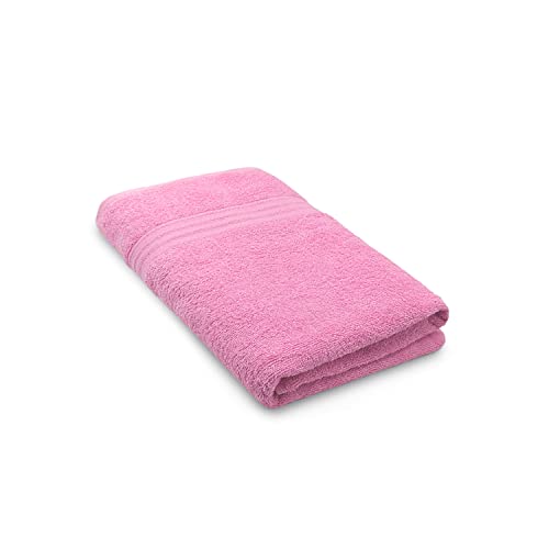 Sassoon Anatolia 100% Cotton 1 Piece Large Bath Towel 500 GSM (Pink – 60X120 cms) – Extra Soft, Quick Drying & Super Absorbent Bath Towel for Men/Women - Image 1