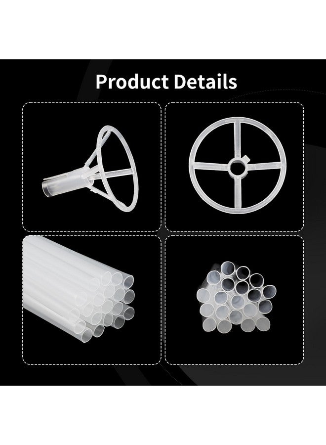 RUBFAC 20pcs Balloon Sticks with Cups Clear Balloon Holder Stick Stand 15 inch to 32 inch Large and Long Party Balloon Stand for Bobo Balloons Birthday Wedding Party Supplies - Image 3