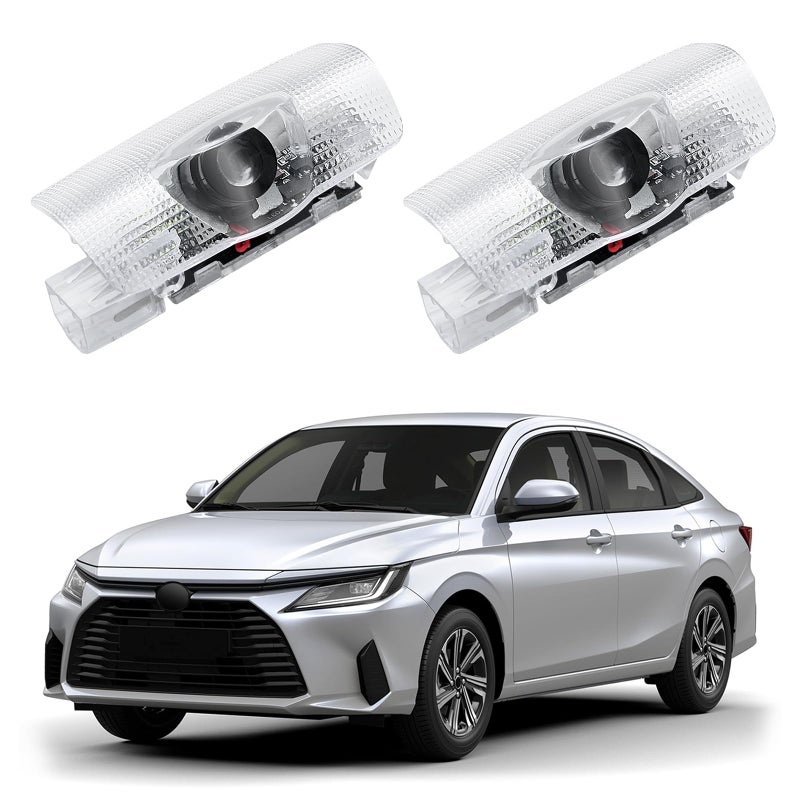 Blshwez Car Door Lights Logo Projector 4K HD Puddle Lights for Cars Compatible with Land Cruiser Prado Sequoia Camry Highlander Corolla Prius Tundra Alphard Sienna 2 Pack - Image 3