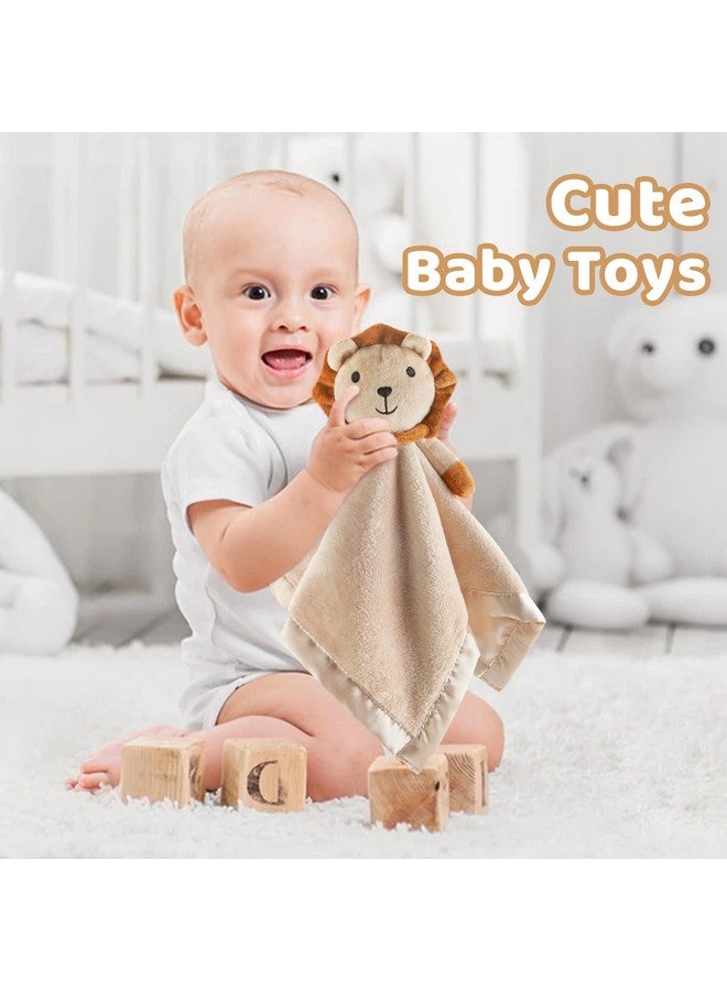 برو غوليم بطانية أمان ناعمة للأطفال من Loveys For Babies - لعبة احتضان للأطفال حديثي الولادة حيوانات محشوة هدايا للأطفال للأولاد والبنات، أسد 16 بوصة - Image 3