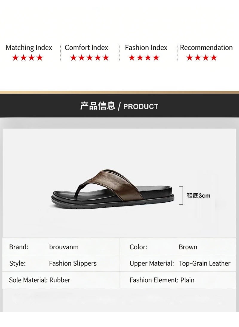 JiuAn Men's Cushion  Flip Flop Sandal - Image 3