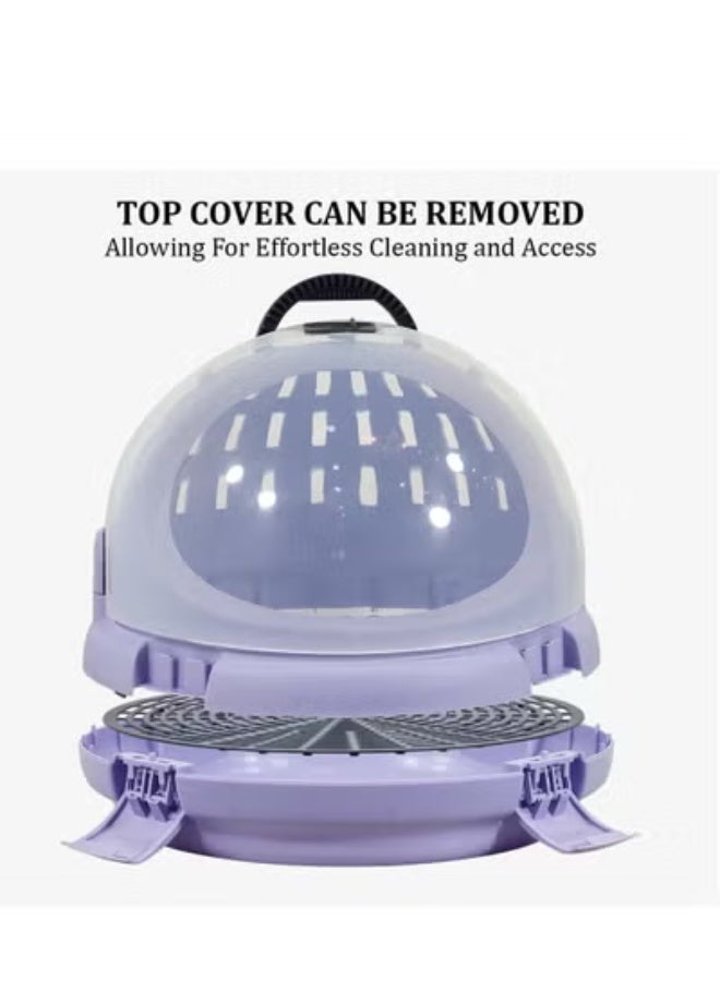 NNC PETS Pet carrier with Carrying handle, Stylish and Lightweight, 42 Pet capsule with safety lock, Transparent view, Fully enclosed pet carrier for small and Medium cats, Breathable cat travel case, (Purple) - Image 5