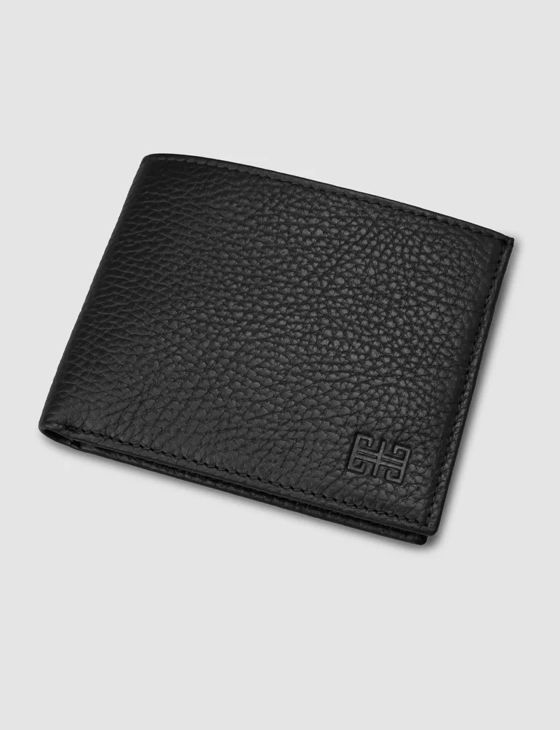كاباني 100% Genuine Leather Black Men's Wallet with Card Slot