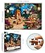 Blueforest 1000 Piece Jigsaw Puzzle for Adults Enchanted Garden Patio Mosaic Lanterns Stone Fireplaces Night Blooms Challenging Hard Difficult Puzzles for Adults 275x197 Inch Art Puzzle - Image 4