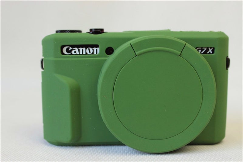 BolinUS G7 X Mark II Case, BolinUS Fullbody Ultra-Thin Lightweight Rubber Soft Silicone Case Bag Cover for Canon PowerShot G7 X Mark II -Green - Image 1