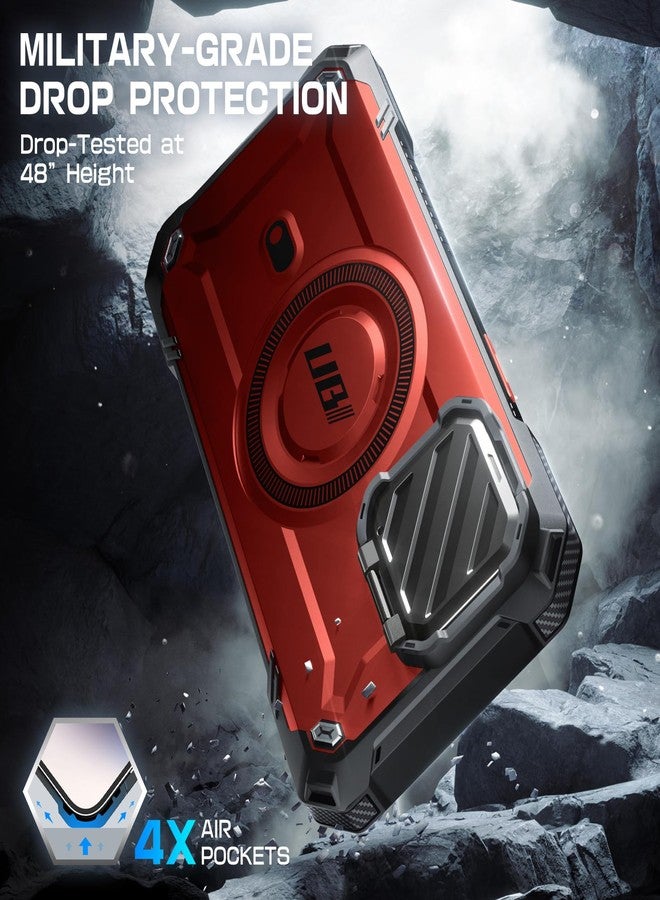 سوبكيس جراب SUPCASE UB Mag XT لهاتف iPhone 15 Pro Max مع غطاء للكاميرا، [متوافق مع MagSafe] جراب متين لكامل الجسم مع مسند مدمج - أحمر - Image 2