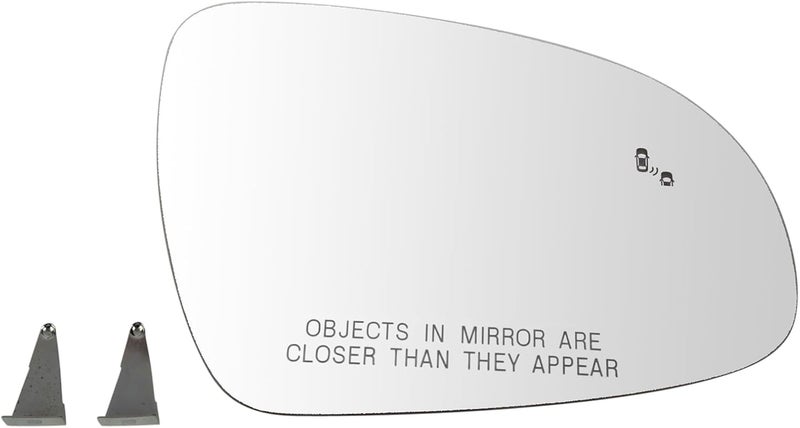 TRQ Passenger Side Mirror Glass Heated Blind Spot Indicator Convex Compatible with 2017-2022 Kia Sportage KI1325125 - Image 1