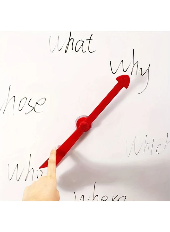 مؤشر لوح أبيض 12 بوصة أحمر بكأس شفط مع قبضة مريحة للعروض التقديمية - Image 2