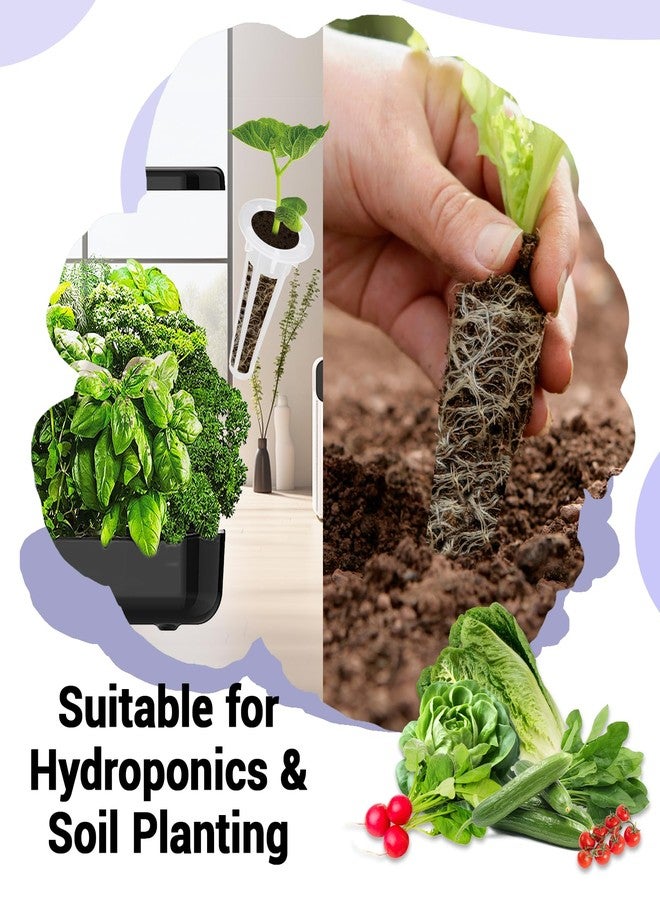HiHOYA Plant Pods Kit Accessories for Hydroponics Growing Systems, 8 Grow Sponges, 8 Pod Labels, 8 Grow Baskets, 8 Grow Domes, 1 Tweezers, 8 Pods - Image 5