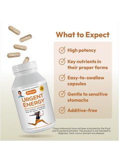 Andrew Lessman ANDREW LESSMAN Urgent Energy 180 Capsules - Provides a Safe, Healthy Means of Enhancing Energy Levels & Feelings of Well-Being, with Green Tea, Guarana, Ginseng, Royal Jelly, Ashwagandha, B-Complex  - Image 4