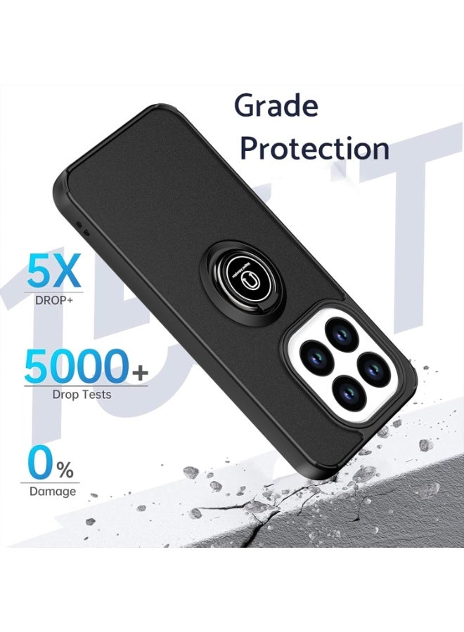 Case For Xiaomi 15T Rotational Metal Ring Grip Kickstand Cover Magnetic Car Mount Holder Case Shockproof Anti Fingerprint Case for Xiaomi 15T - Image 4