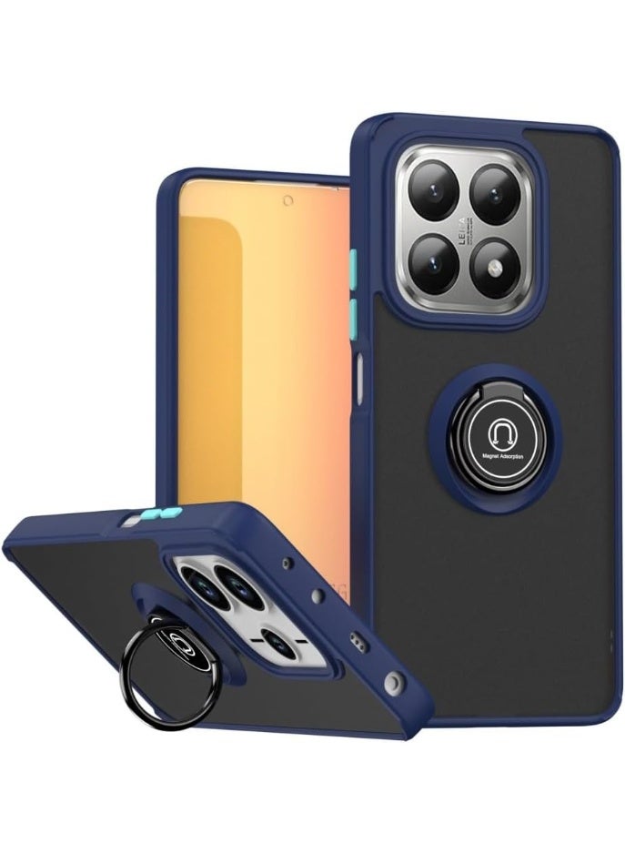 Case For Xiaomi 15T Rotational Metal Ring Grip Kickstand Cover Magnetic Car Mount Holder Case Shockproof Anti Fingerprint Case for Xiaomi 15T - Image 1
