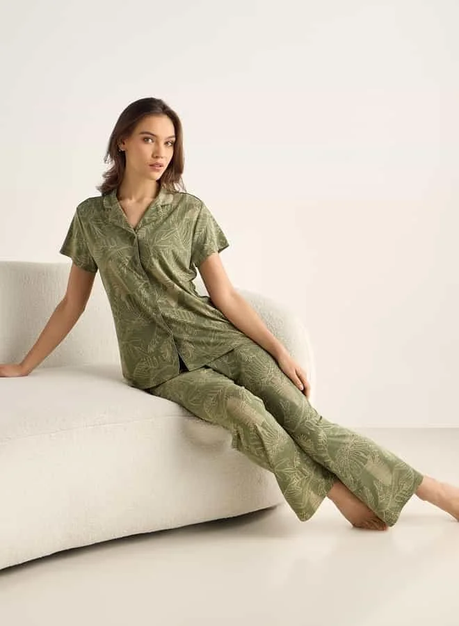 فاف Printed Shirt and Pyjama Set