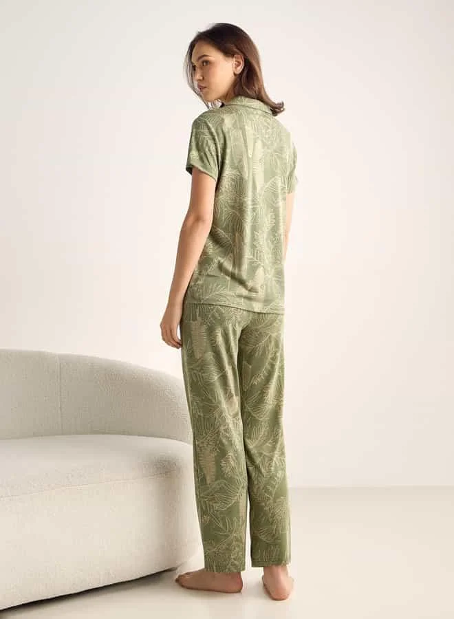 Splash FAV Printed Shirt and Pyjama Set