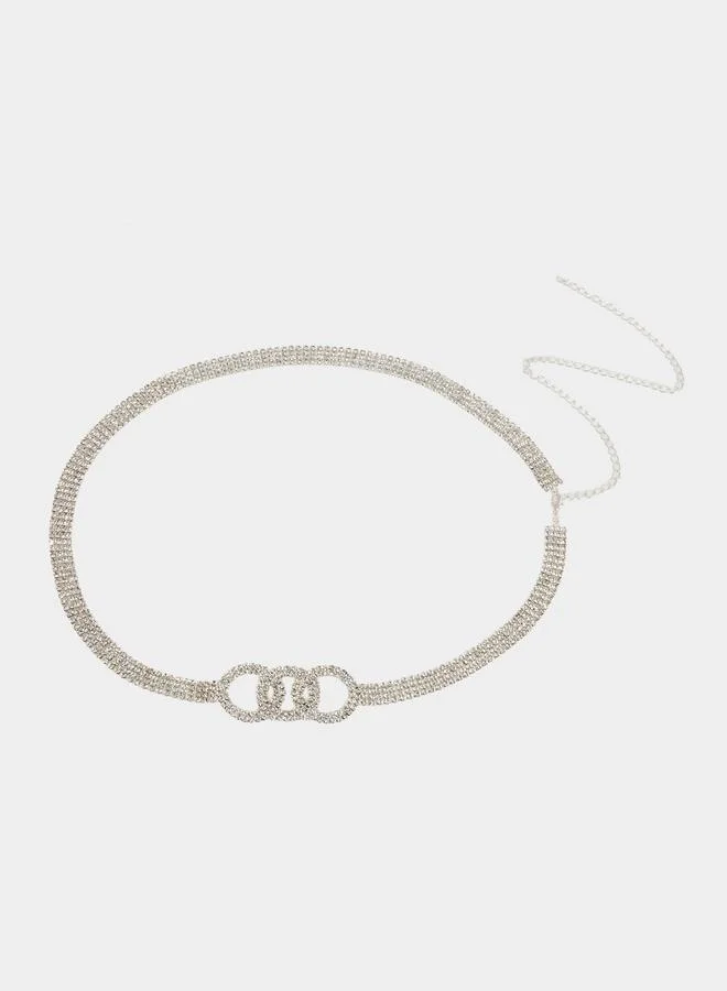 Diamante Rhinestone Chain Belt