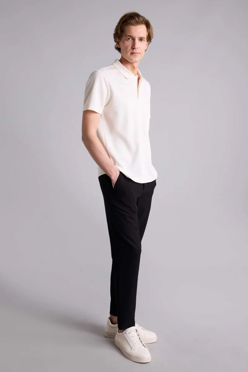 ديفاكتو Regular Fit Short Sleeve Polo T-Shirt