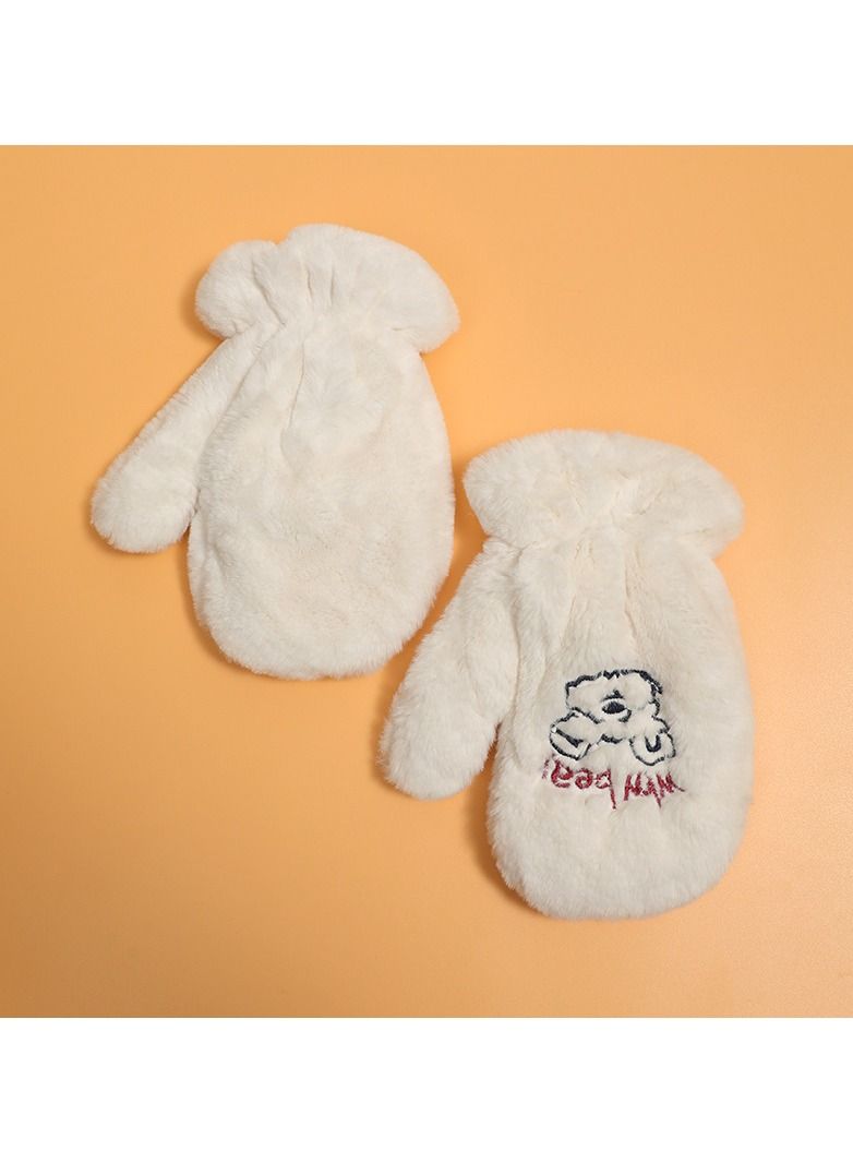 Golovejoy Women's Warm Plush Windproof And Cold Proof Lovely Gloves 