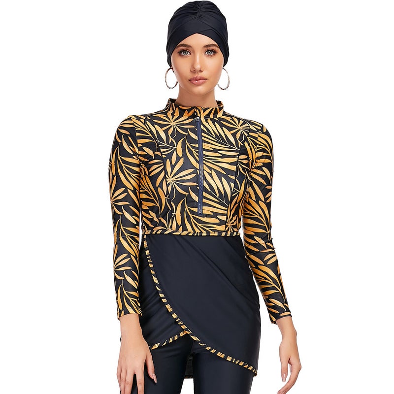 Zip Muslim Swimsuit Burkini - Image 5