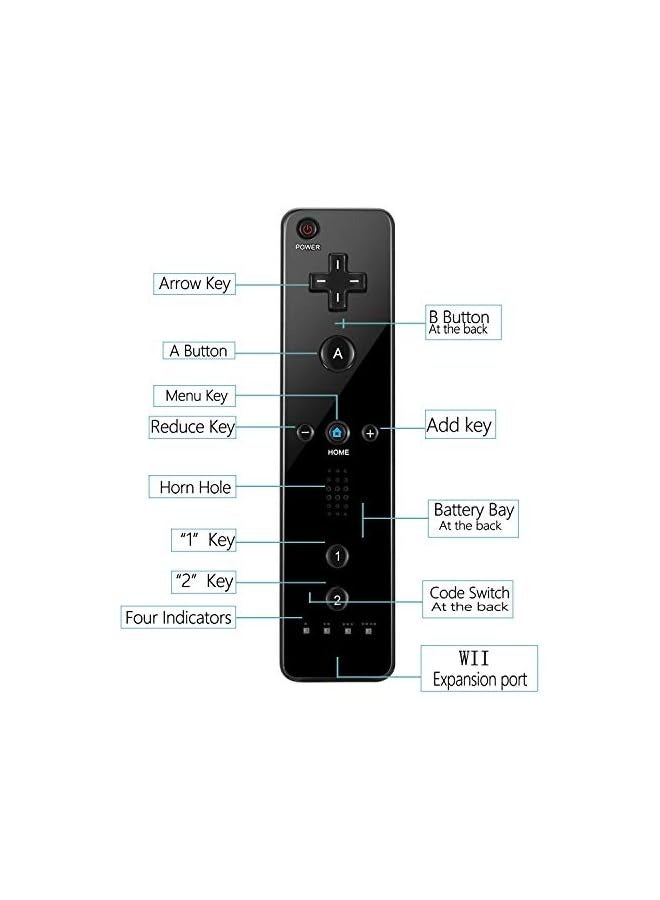 PROMASS Remote Controller and Nunchaku Controller Replacement with Silicone Case and Wrist Strap(Black 1set) - Image 2
