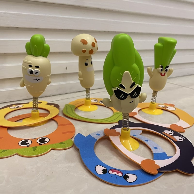 Ring Game for Kids 4 Types of Vegetable Toys White Radish Cabbage Mushrooms Scallions Model DJ558 - Image 3