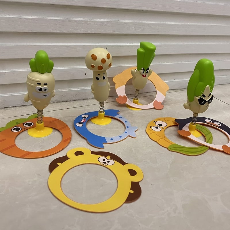 Ring Game for Kids 4 Types of Vegetable Toys White Radish Cabbage Mushrooms Scallions Model DJ558 - Image 4