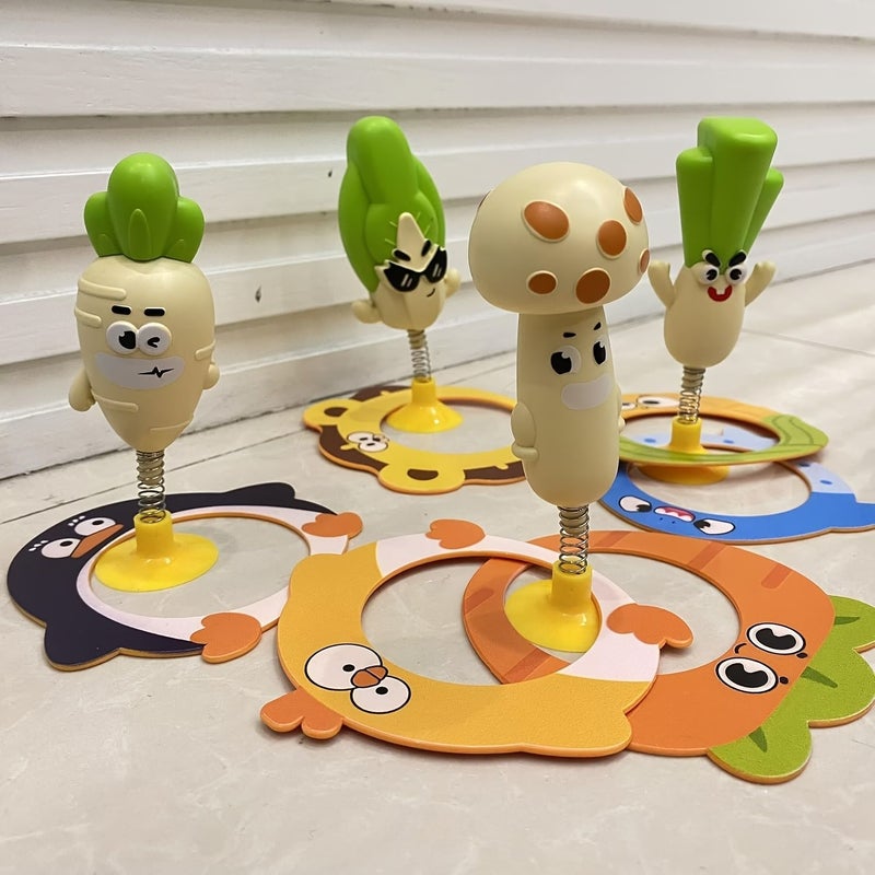 Ring Game for Kids 4 Types of Vegetable Toys White Radish Cabbage Mushrooms Scallions Model DJ558 - Image 2