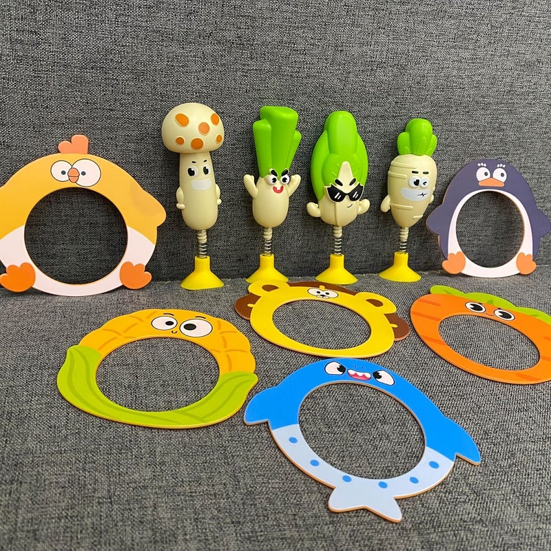 Ring Game for Kids 4 Types of Vegetable Toys White Radish Cabbage Mushrooms Scallions Model DJ558 - Image 5
