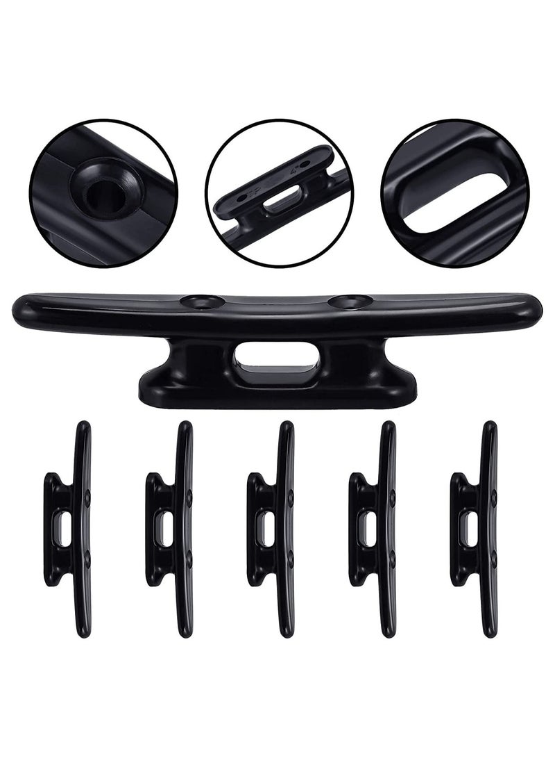 SYOSI Black Boat Cleat Kayak Cleats Boat Dock Cleats Boat Kayak Canoe Cleat 4 Inch Black Strong Nylon Cleats for Boat Mooring Accessories Beach Lake Maritime Decor (8 Pieces) - Image 4