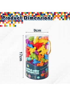 Home Smart Home Smart Color Classification Educational Counting Toy with Bowls and Tongs for Kids Colorful Dinosaur Creature Counting for Learning  - Image 2