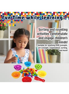 Home Smart Home Smart Color Classification Educational Counting Toy with Bowls and Tongs for Kids Colorful Dinosaur Creature Counting for Learning  - Image 4