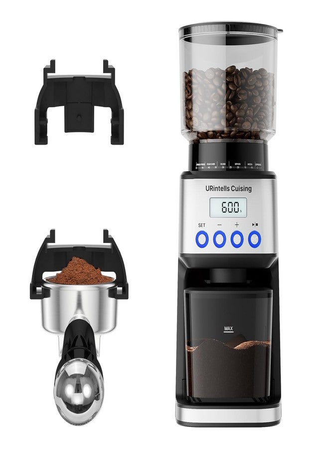 URintells Cuising Espresso Grinder, Burr Coffee Grinder with 51 Grind Settings, Precision Timer, Stainless Steel Coffee Grinder with Easy Cleaning, Anti-Static Design & 3 Operation Modes - Image 1