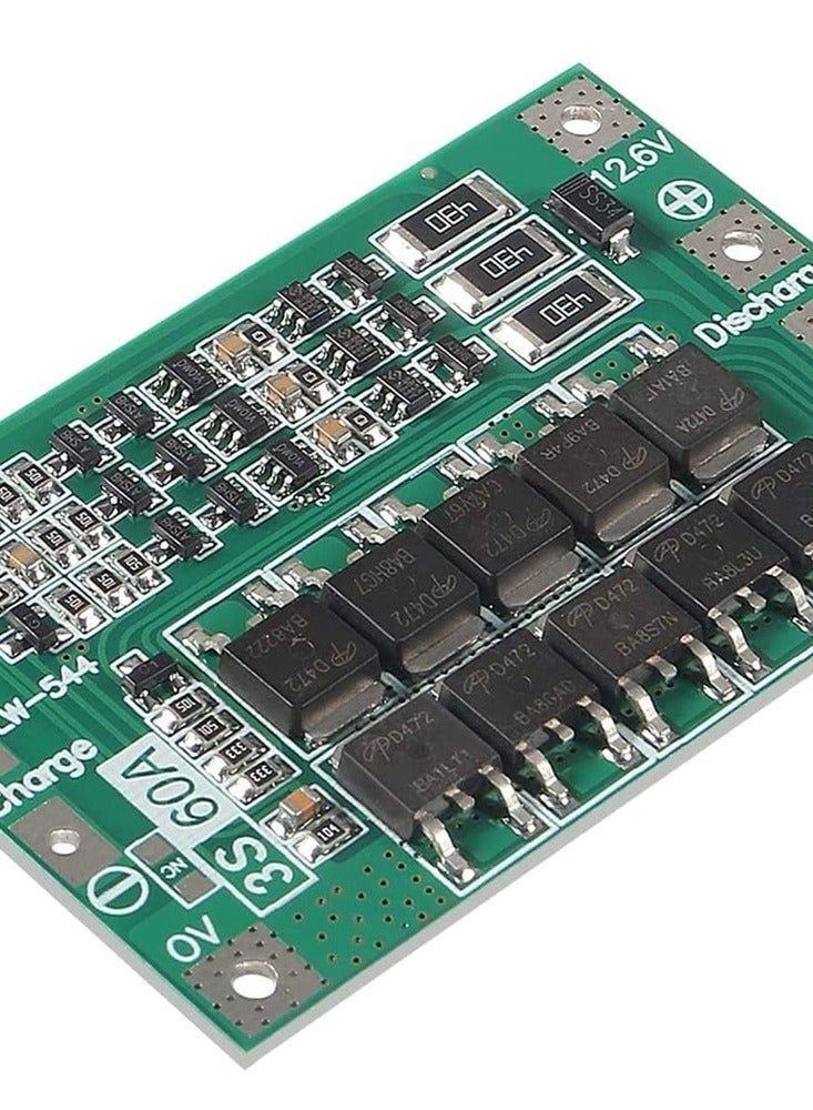 3S 60A 12.6V 18650 Charger PCB BMS Protection Board Li-ion Lithium Battery Charger Protection Board Balance Charging Module for Drill Motor (3S 60A) - Image 2