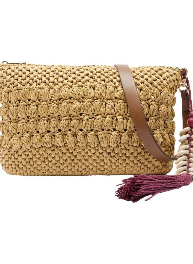 PARFOIS Straw-Effect Crossbody Bag