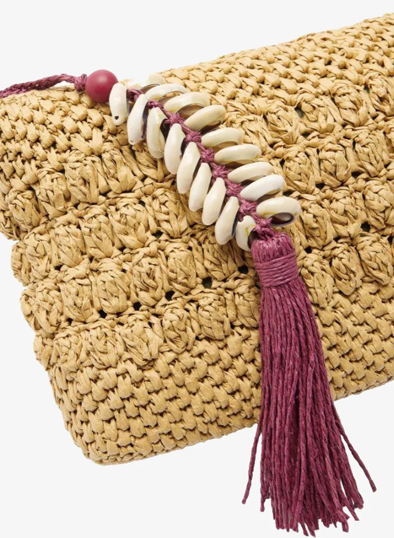 PARFOIS Straw-Effect Crossbody Bag