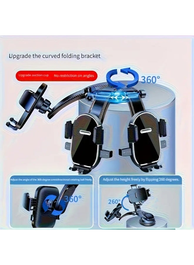 Car phone holder - Rotatable dashboard, windshield and vent mount, multi-angle adjustment, suitable for smartphones - Image 5