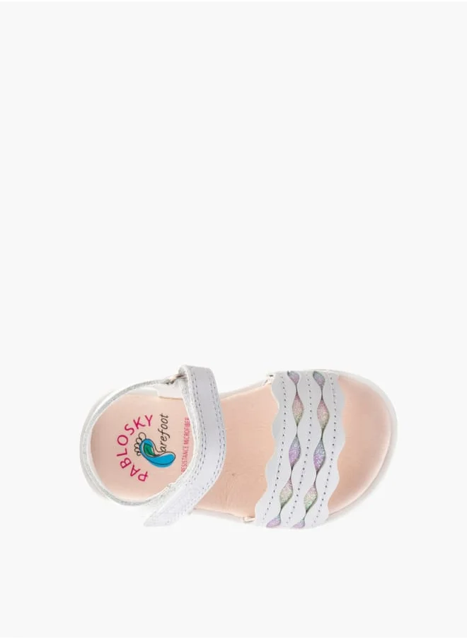 Pablosky Girls Strap Sandals With Hook And Loop Closure