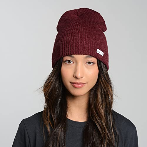 NEFF mens Daily Beanie, Warm, Slouchy, Soft Headwear Beanie Hat, Maroon, One Size US - Image 2