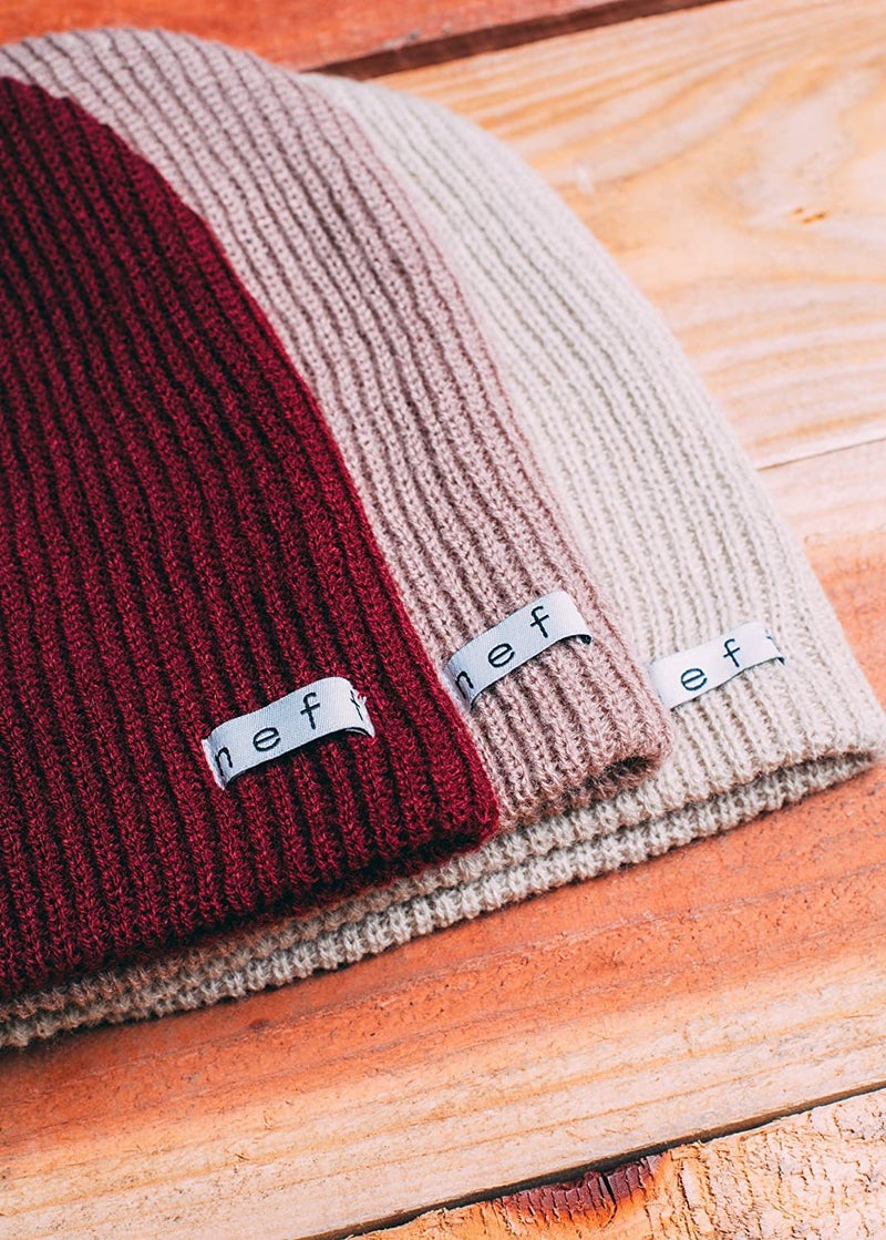 NEFF mens Daily Beanie, Warm, Slouchy, Soft Headwear Beanie Hat, Maroon, One Size US - Image 3