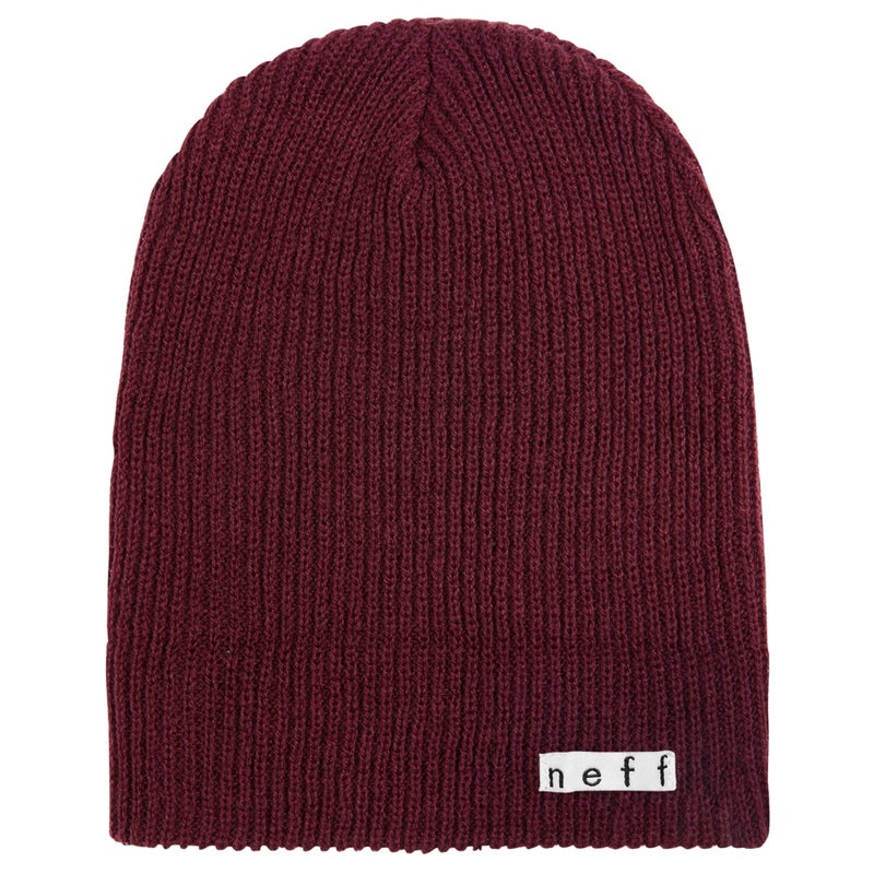 NEFF mens Daily Beanie, Warm, Slouchy, Soft Headwear Beanie Hat, Maroon, One Size US - Image 5