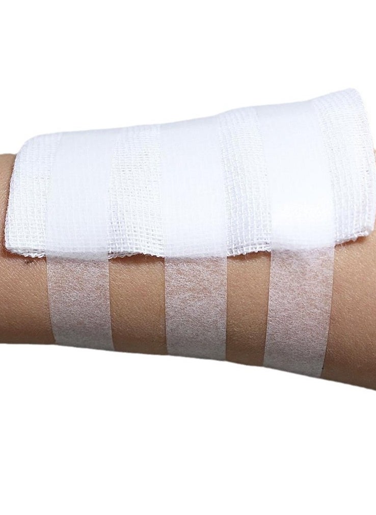 24 rolls of flexible skin tape breathable nose tape self-adhesive gauze tape, suitable for wound damage and swelling movement, infusion fixation, 0.5 inch x 10 sizes