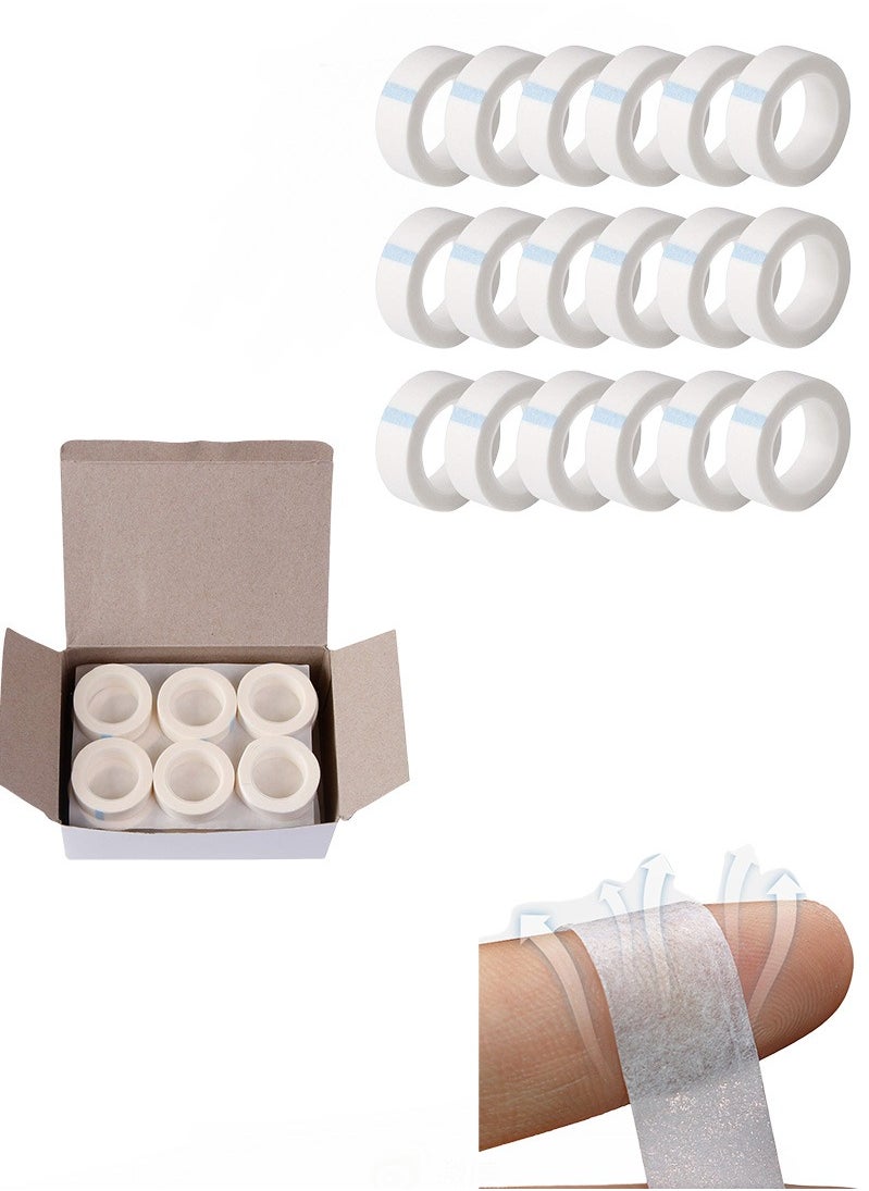 24 rolls of flexible skin tape breathable nose tape self-adhesive gauze tape, suitable for wound damage and swelling movement, infusion fixation, 0.5 inch x 10 sizes