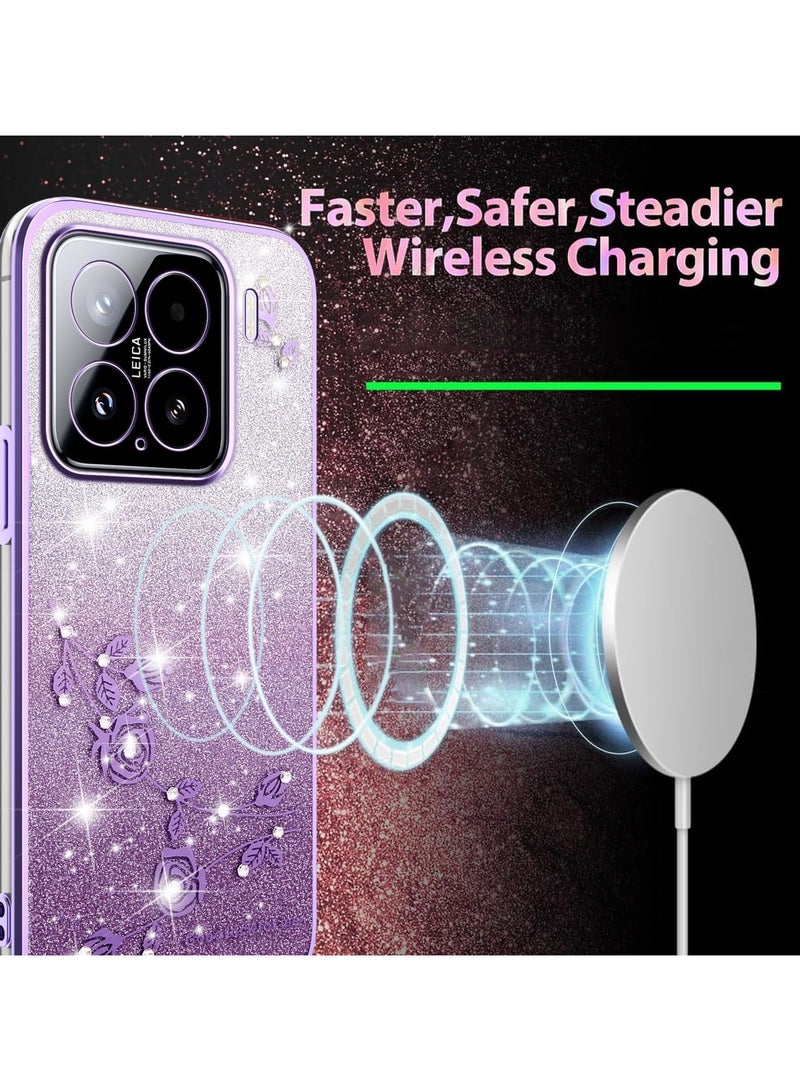 general Protective case compatible with Xiaomi 15, shockproof soft TPU case with gold-plated finish, sparkling - Image 3