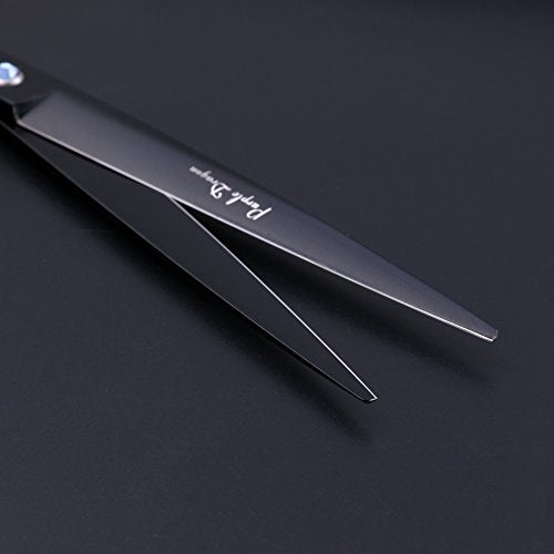 Purple Dragon 8.0 inch Professional Dog Grooming Hair Cutting Scissor &Curved Scissor&Chunker Shear Kit with Bag - for Pet Groomer or Family DIY Pet Use - Image 4