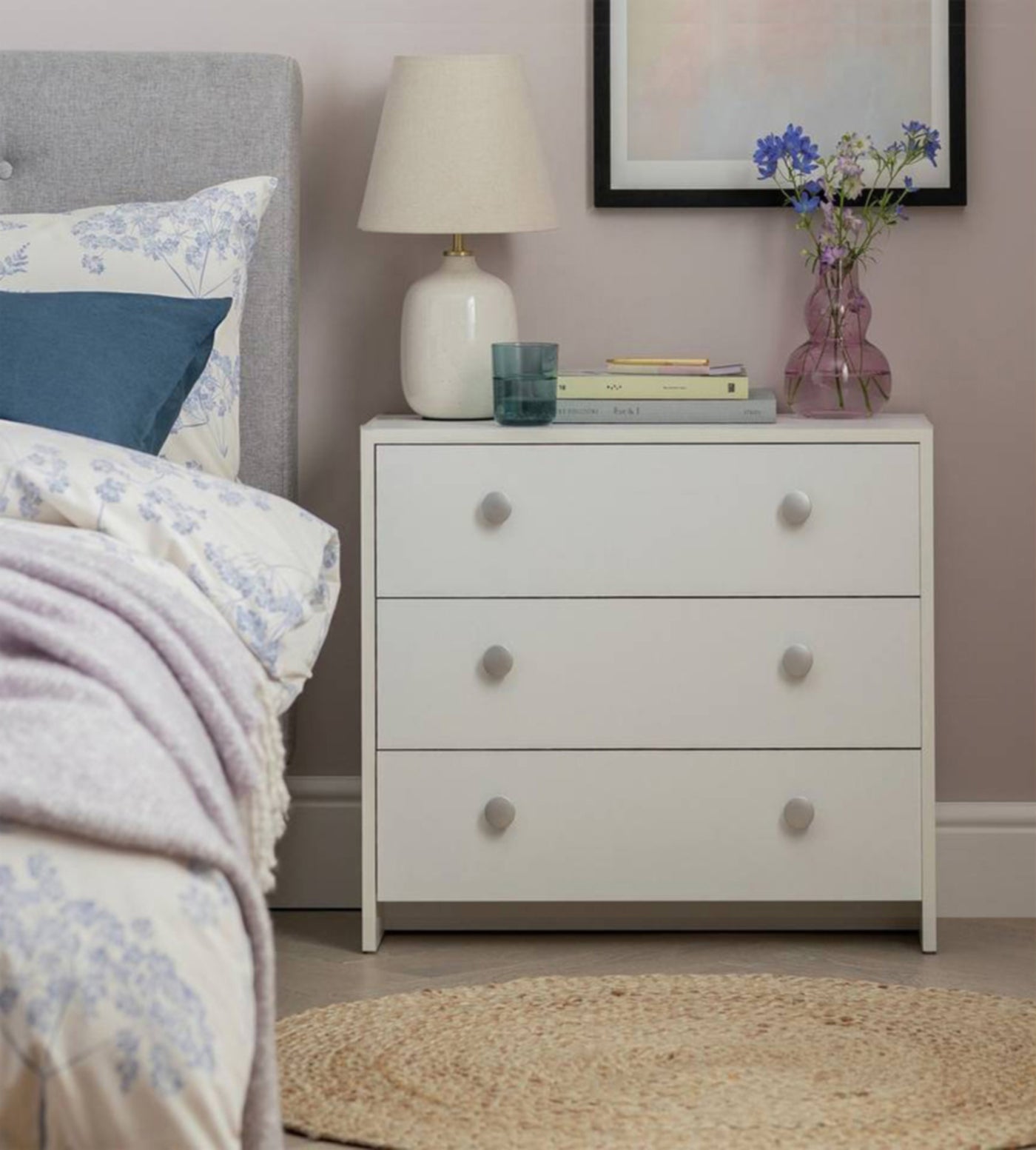 Modern MDF nightstand - Height 70 cm - Width 70 cm - Depth 40 cm, from Furniture Store.