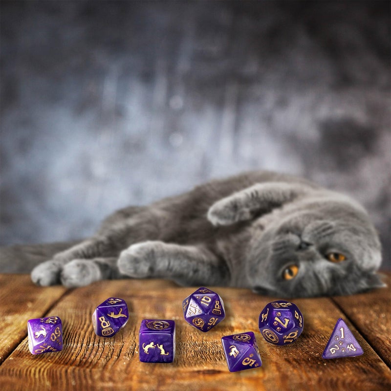 Q WORKSHOP Cats Dice Set Purrito - Image 3