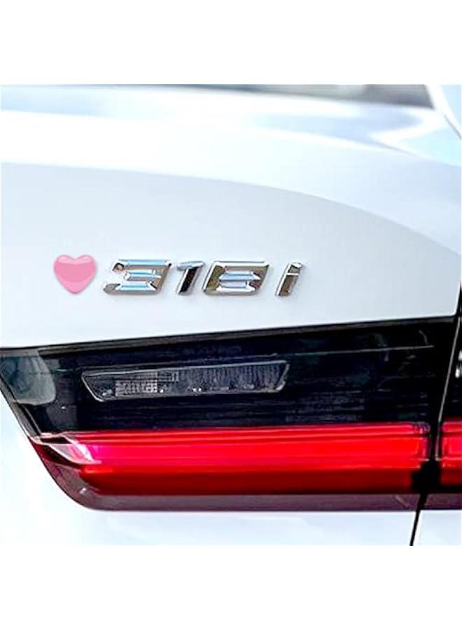 Heart Shaped Emblem Metal Sticker 4 Pieces 1.1 x 1 DIY 3D Decorative Stickers for Car Exterior Decor，Phone，Laptop (Pink) - Image 2