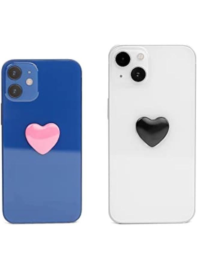 Heart Shaped Emblem Metal Sticker 4 Pieces 1.1 x 1 DIY 3D Decorative Stickers for Car Exterior Decor，Phone，Laptop (Pink) - Image 4